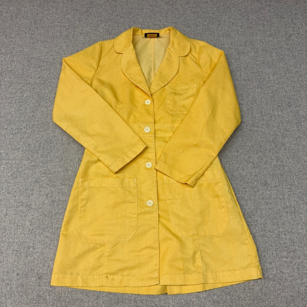 Grey's Anatomy by Barco Lab Coat XS Yellow Professional Wear Button Pockets